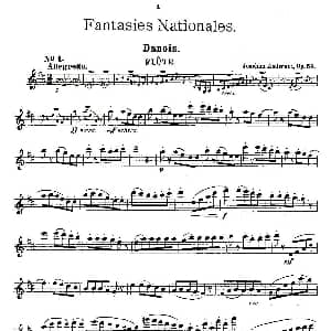 长笛曲谱 | Fantaisies nationales. Op. 59, 1. Andersen 安德森