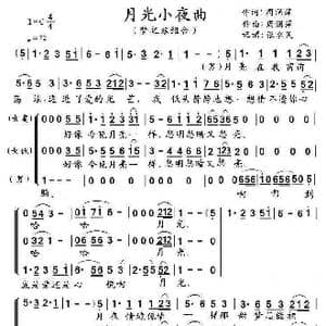 月光小夜曲_歌曲简谱_词曲:周澜萍 周澜萍
