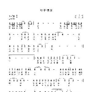 母子情深_歌曲简谱_词曲:黄冗 张杰