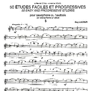 萨克斯谱 | Guy Lacour 50 首萨克斯练习曲之五 Guy Lacour