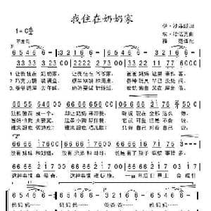 我住在奶奶家_歌谱投稿