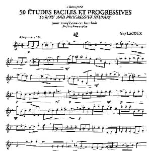 萨克斯谱 | Guy Lacour 50 首萨克斯练习曲之42 Guy Lacour