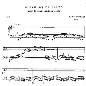 12 Etudes For The Left Hand Op.92 No.8 钢琴谱 莫里兹 莫什科夫斯基