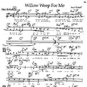Willow Weep For Me 钢琴谱