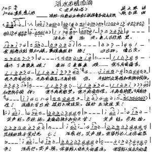 泪水无情流淌_歌谱投稿_词曲:吴文军 张艺军