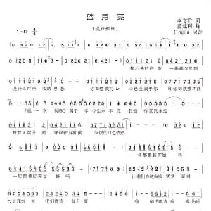 蓝月亮_通俗唱法乐谱_词曲:李文君 董建利