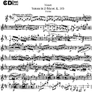 小提琴谱 | Violin Sonata in D Major K.306
