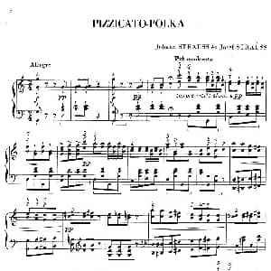 Neue Pizzicato Polka Op.449 钢琴谱 约翰 施特劳斯