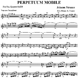萨克斯谱 | PERPETUUM MOBILE 四重奏 高音萨克斯分谱