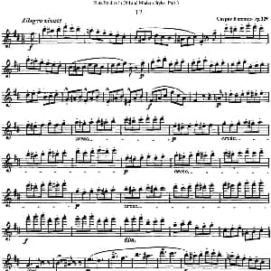 长笛曲谱 | 斯勒新老风格长笛练习重奏曲 第三部分 NO.12 Siegfried Thiele S. 斯勒