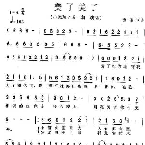 美了美了_通俗唱法乐谱_词曲:汤潮 汤潮
