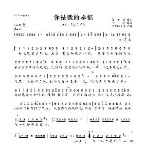 你是我的幸福_歌曲简谱_词曲:蒋开鲍 天浩
