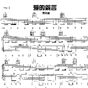 爱的箴言 吉他谱 萧正楠