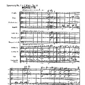 Symphony No.1 in C Major Op.21 Ⅲ 交响乐总谱 Beethoven
