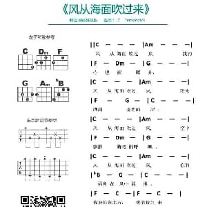 风从海面吹过来 吉他谱 好妹妹乐队