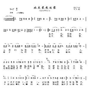 北大荒我的家_歌曲简谱_词曲:胡宏伟 铁源