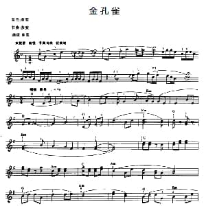电子琴谱 | 金孔雀