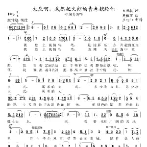 大庆啊,我愿把火红的青春献给你_美声唱法乐谱_词曲:王照乾 樊祖荫