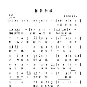 相依相辅_通俗唱法乐谱_词曲:清闲人 清闲人