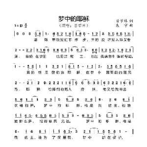 梦中的耶稣_歌曲简谱_词曲:目学林 袁宇