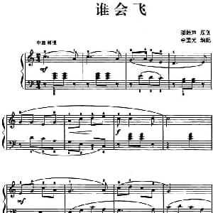 儿歌编配的趣味钢琴曲 谁会飞 钢琴谱 潘振声曲 李重光