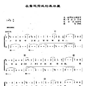 ​48在靠近前线的森林里 俄罗斯 _外国歌谱_词曲:米 伊萨柯夫斯基 玛 布朗介尔