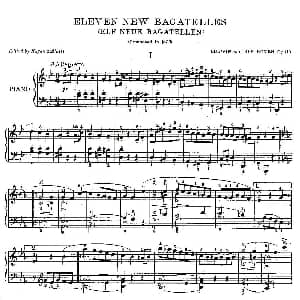 贝多芬钢琴小品Op.119 之一 钢琴谱 贝多芬