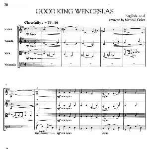 小提琴谱 | GOOD KING WENCESLAS 弦乐四重奏