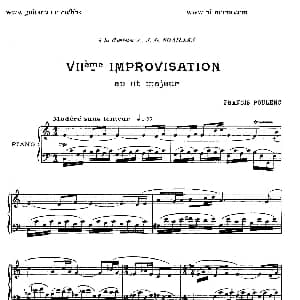 15 Improvisations 钢琴谱 弗朗西斯 普朗克
