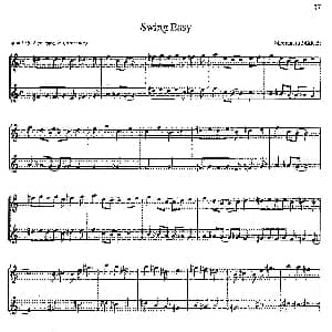 萨克斯谱 | 16首爵士二重奏 Swing Easy