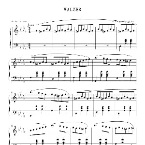 小犬圆舞曲 钢琴谱 肖邦 chopin