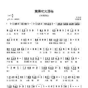 黄果树大瀑布_民歌简谱_词曲:乔羽 付经振
