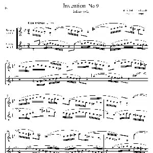 萨克斯谱 | Inventions 巴赫15首创意曲 二重奏—9