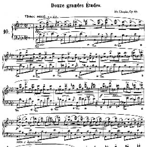 肖邦钢琴练习曲 Op.10之十 钢琴谱 肖邦
