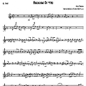 萨克斯谱 | Because Of You Eb PAZT