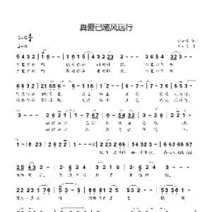 真爱已随风远行_歌曲简谱_词曲:付云青 刘新太