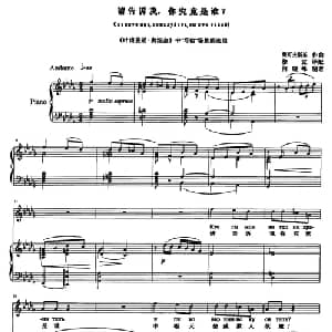 请告诉我,你究竟是谁_外国歌谱