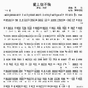 爱上你不悔_歌谱投稿_词曲:天芯 天芯