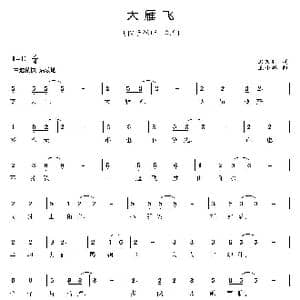 大雁飞_歌曲简谱_词曲:彭文祥 王小军