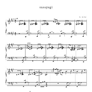 sasayagi 钢琴谱 西村由纪江