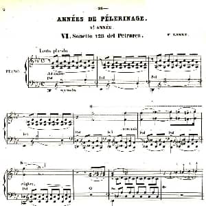 旅行岁月 钢琴谱 李斯特