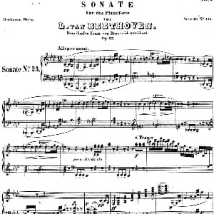 贝多芬钢琴奏鸣曲23 热情 f小调 Op.57 F minor 钢琴谱 贝多芬