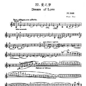 小提琴谱 | Dream of Love 爱之梦 李斯特