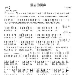 远去的哭声_歌曲简谱_词曲:王小荣 王小荣