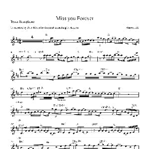 萨克斯谱 | Miss You Forever 次中音萨克斯