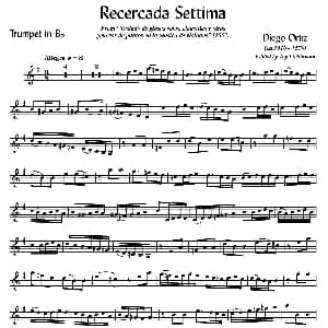 Recercada Settima 小号谱 Diego Ortiz