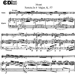 小提琴谱 | Violin Sonata in F Major K.357 小提琴 钢琴伴奏
