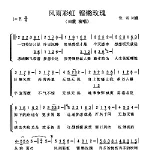 风雨彩虹铿锵玫瑰_通俗唱法乐谱