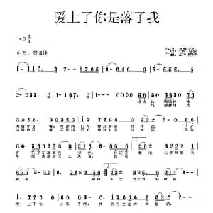 爱上了你失落了我_通俗唱法乐谱_词曲:风飘心弦 云中缥缈