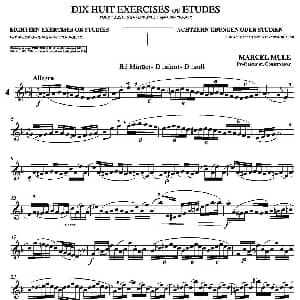 萨克斯谱 | 18 Exercicios ou Estudos de Marcel Mule Enelruy Lira 马瑟 穆勒18首练习曲—4 Marcel Mule 马瑟 穆尔